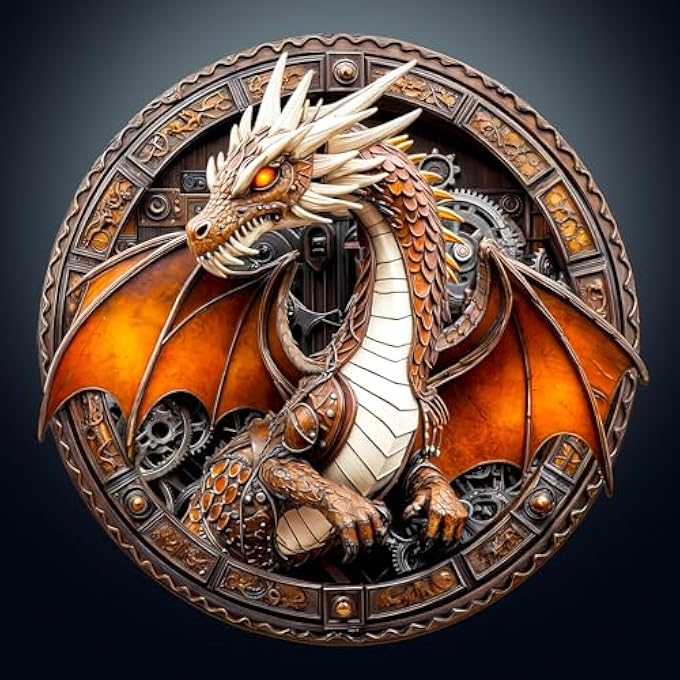 WOODEN PUZZLE FOR ADULTS-300PCS 3D VISUAL EFFECT UNIQUE SHAPE MECHANICAL DRAGON ADVANCED WOODEN JIGSAW PUZZLE FOR ADULT, CHALLENGE WOOD JIGSAW PUZZLES,BEST GIFT (MECHANICAL DRAGON-2, LARGE) - Image 1